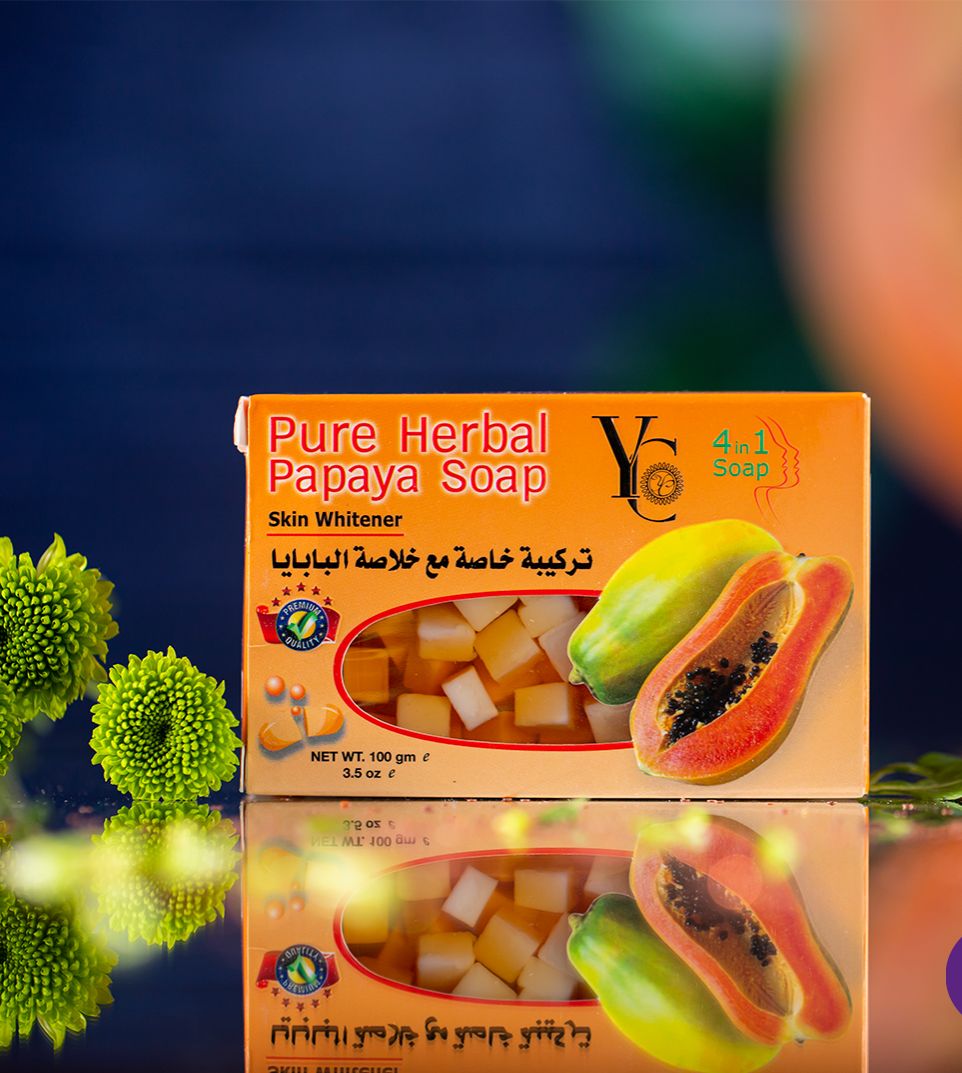 Picture of YC Pure Herbal Papaya Skin Whitener 4 in 1 Soap 100gm