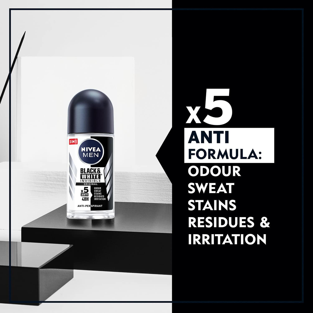 Picture of Nivea Men Roll On Invisible Black & White 50ml