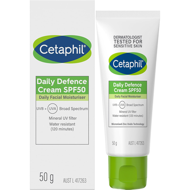 Picture of Cetaphil Daily Defence Face Moisturiser with SPF50Plus for Sensitive Skin - 50 gm