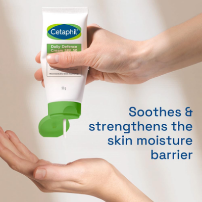 Picture of Cetaphil Daily Defence Face Moisturiser with SPF50Plus for Sensitive Skin - 50 gm