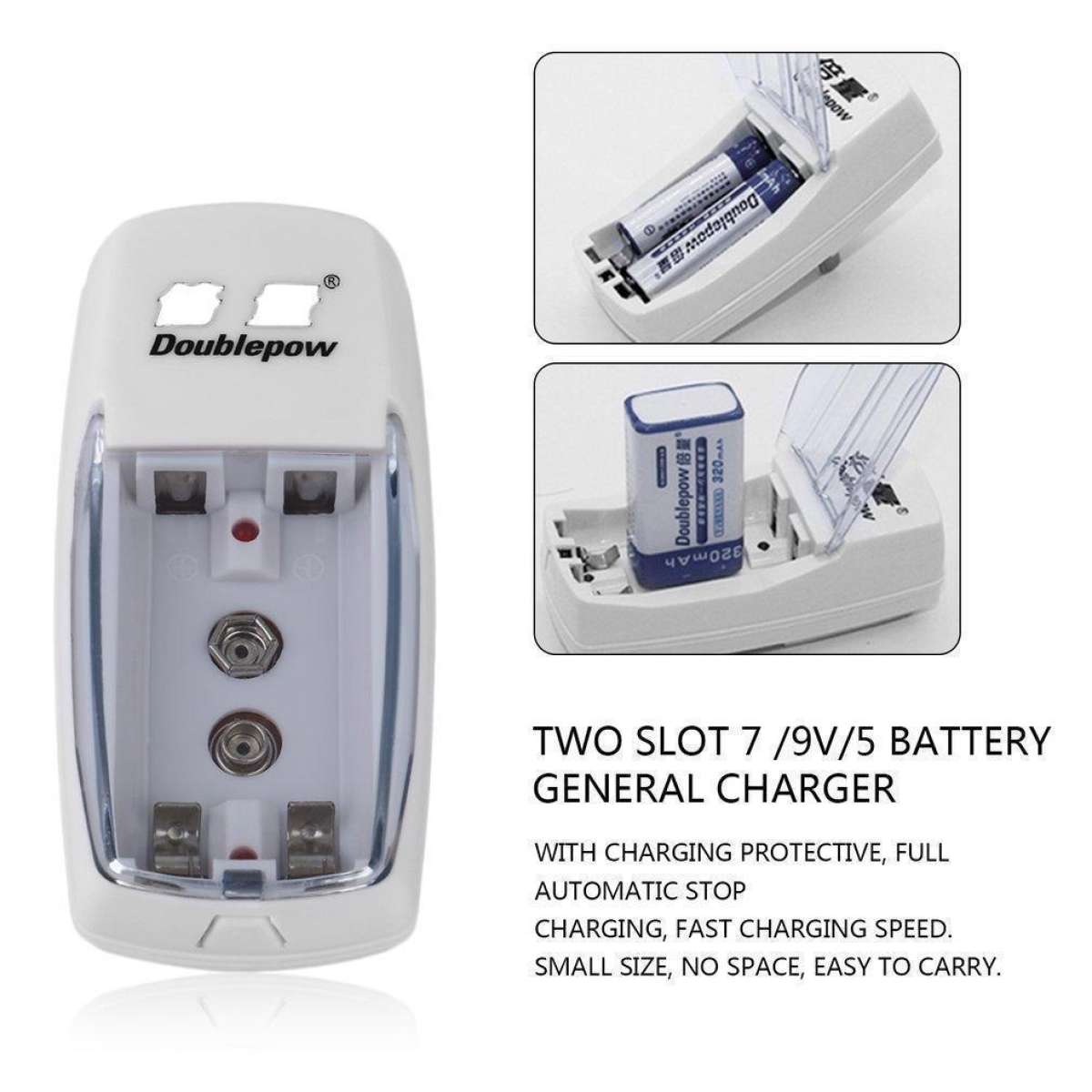 Picture of AA, AAA, 9V Battery charger, AA Battery Charger, AAA Battery Charger- DoublePow