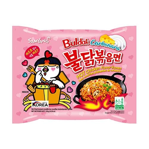 Picture of Samyang Buldak Carbonara Hot Chicken Ramen Noodles HALAL 650 g 130 g x 5
