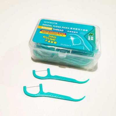Picture of Dental Floss Picks Round Thread Mint 50 piece Picture of Dental Floss Picks Round Thread Mint 50 piece