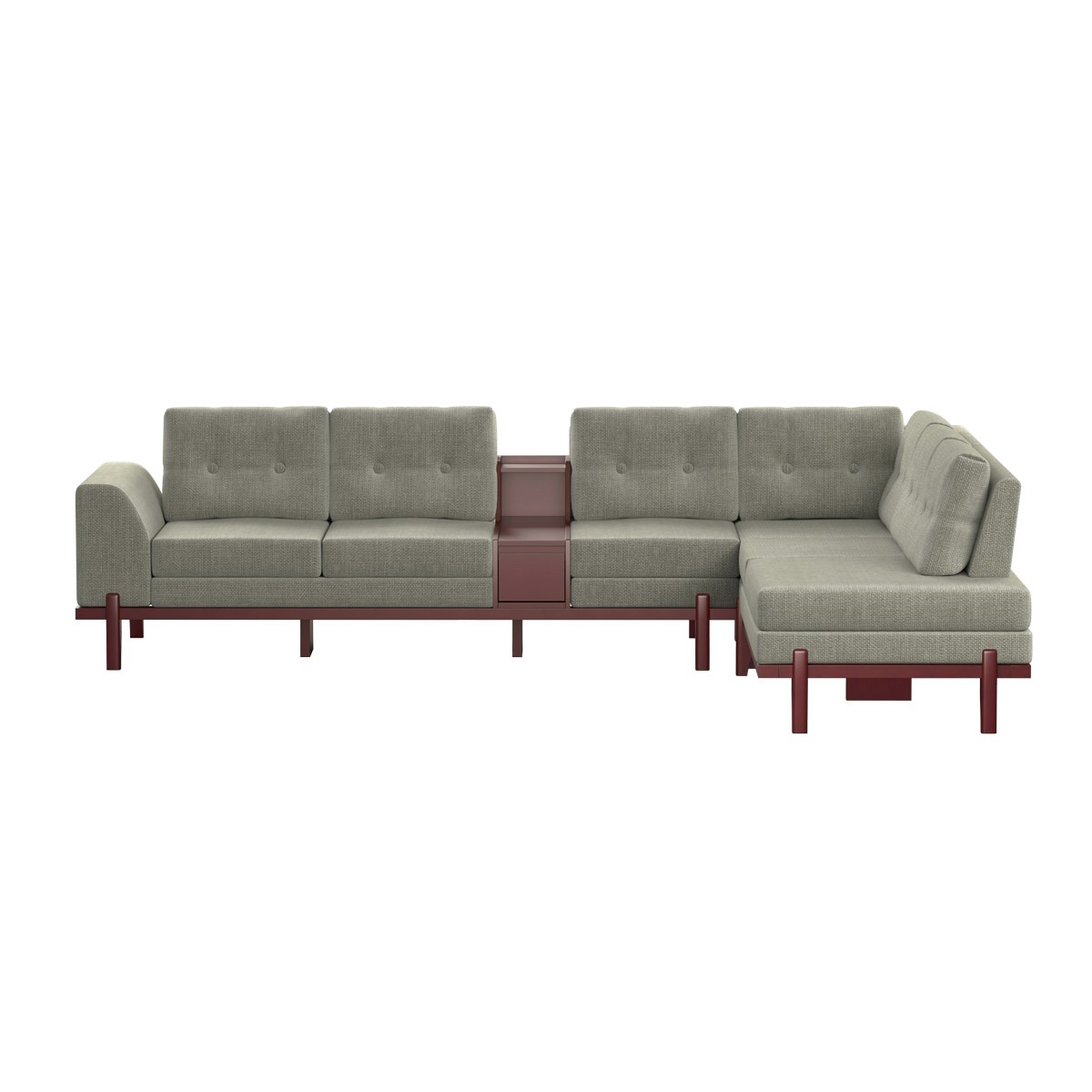 Picture of REGAL WOODEN SOFA- PERILIN SDC-395-3-1-20 (L SHAPE SOFA SET)-FABRIC-2186