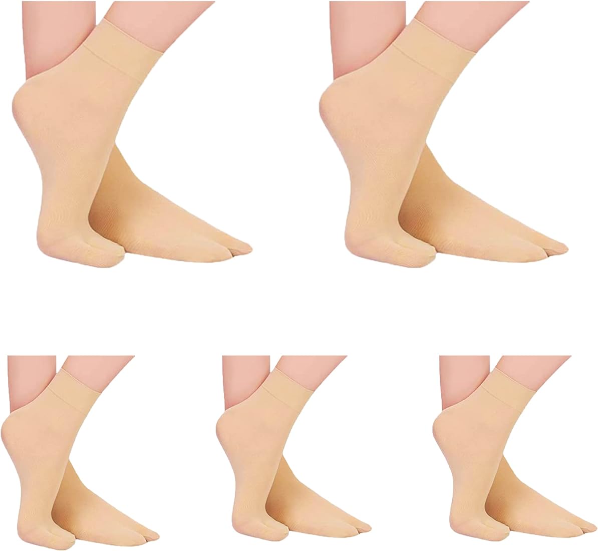 Picture of 1 pair Brown Color Sort Socks For Girls- skin color muja