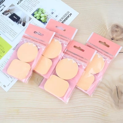 Picture of 2pcs Square & Round New Makeup Puff Set