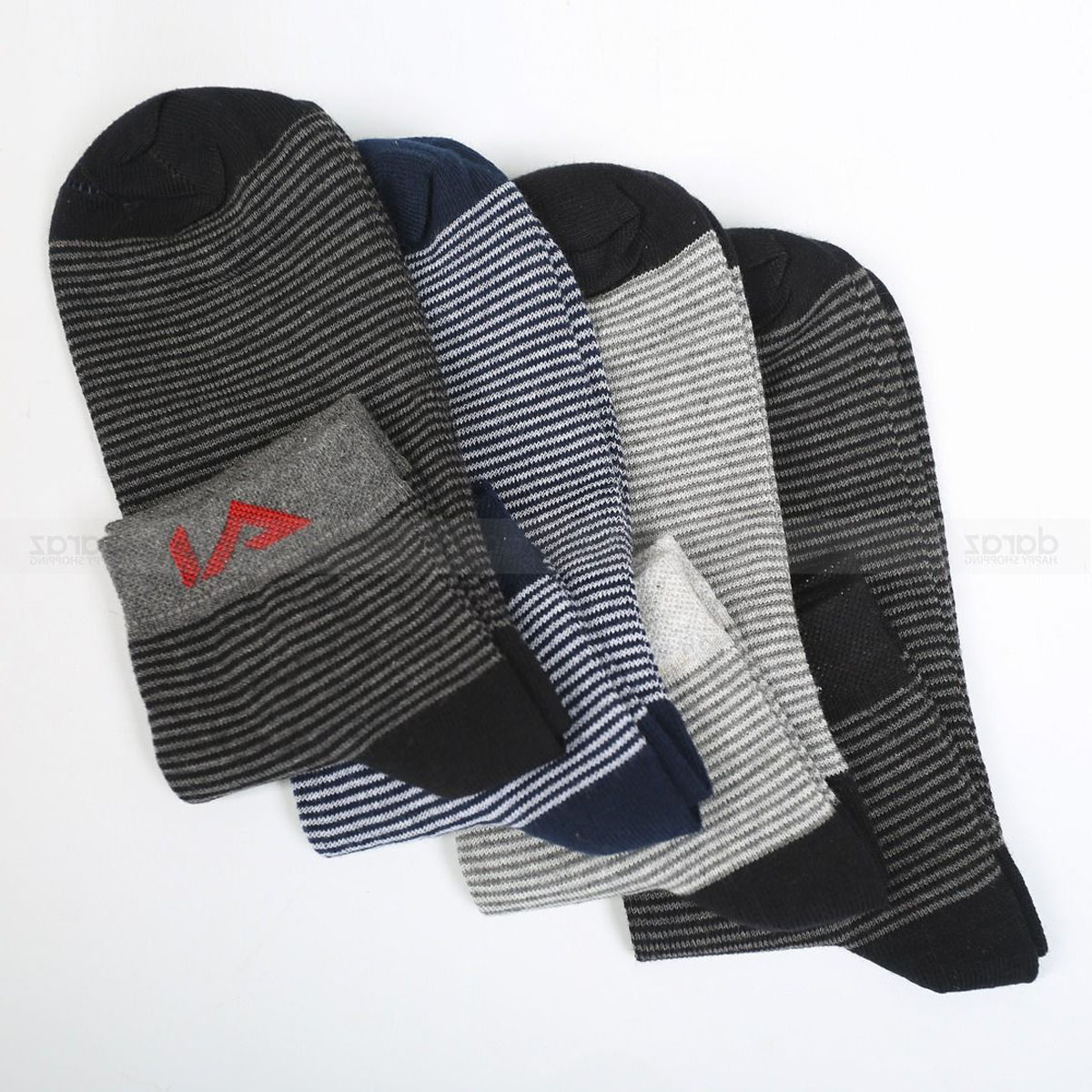 Picture of Men's All stripe 4 pair Short socks
