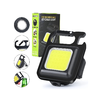 Picture of Multifunctional Mini Glare COB Keychain Light USB Charging Emergency Lamps Strong Magnetic Repair Outdoor Camping Light