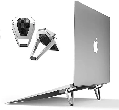 Picture of Metal Laptop Folding Stand - Laptop Stand Bracket Portable Heat Dissipation Bracket Game Book Support for Apple Macbook Pro Air