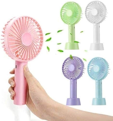 Picture of Portable Hand Fan USB Rechargeable Foldable Handheld Mini Fan Cooler 3 Speed Adjustable Cooling Fan for Outdoor Travel Fan  (Charger Fan)