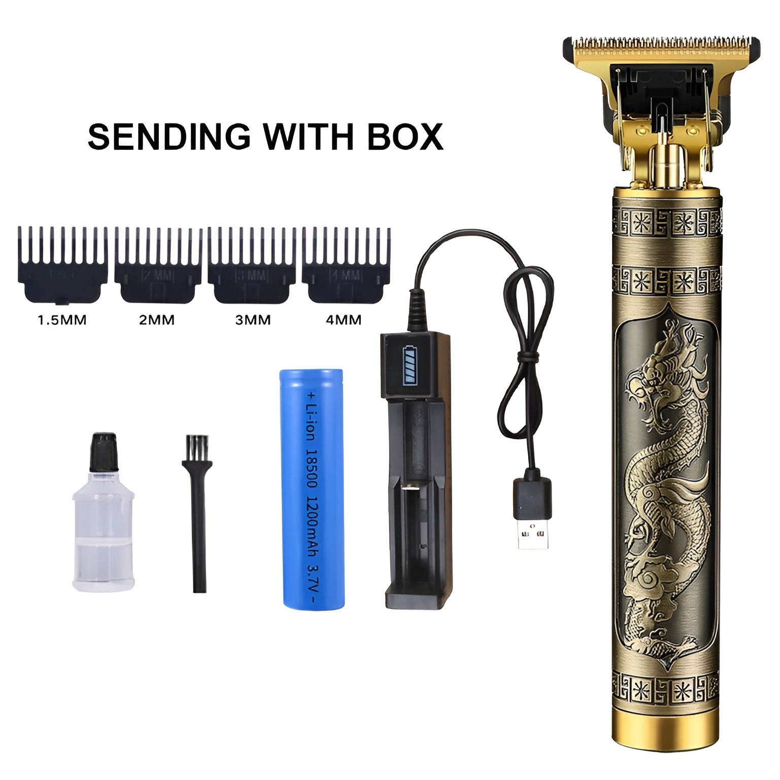 Picture of Vintage T9 Trimmer Professional Cordless Hair Cutting Machine & Beard Trimmer for Men