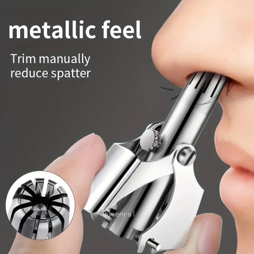 Picture of Men's Nose Hair Trimmer Stainless Steel Manual Trimmer Suitable For Nose Hair Razor Washable Portable Nose Hair Trimmer