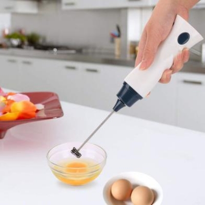Picture of Rechargeable Eggbeater Handheld Stainless Milk Frother Foamer Blender Coffee Mixer with Charging Cable