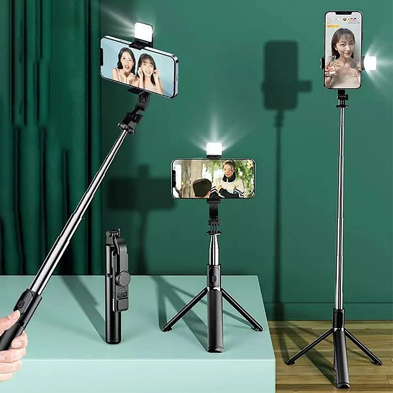 Picture of R1s Adjustable 4 in 1 Multifunctional Monopod Selfie Stick & Tripod , Extendable Selfie Stick With Wireless Remote &Tripod Stand,Portable,Lightweight,Compatible With All Smartphone & Mobile
