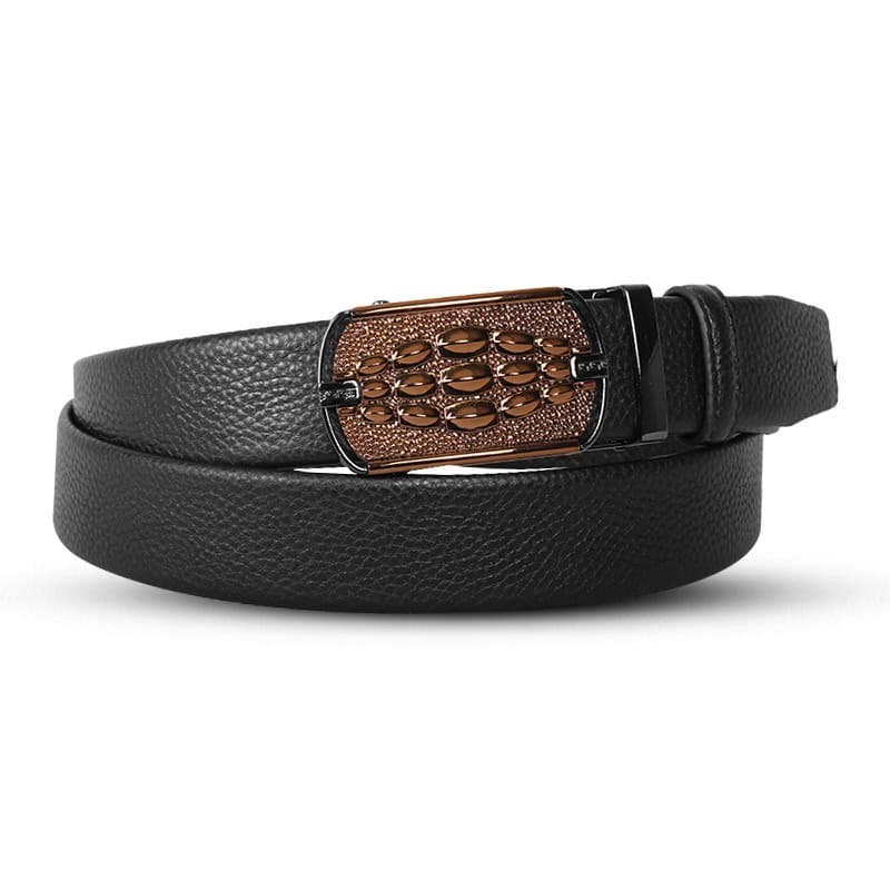 Picture of Croco Style Black Leather Gear Belt For Men SB-IB059