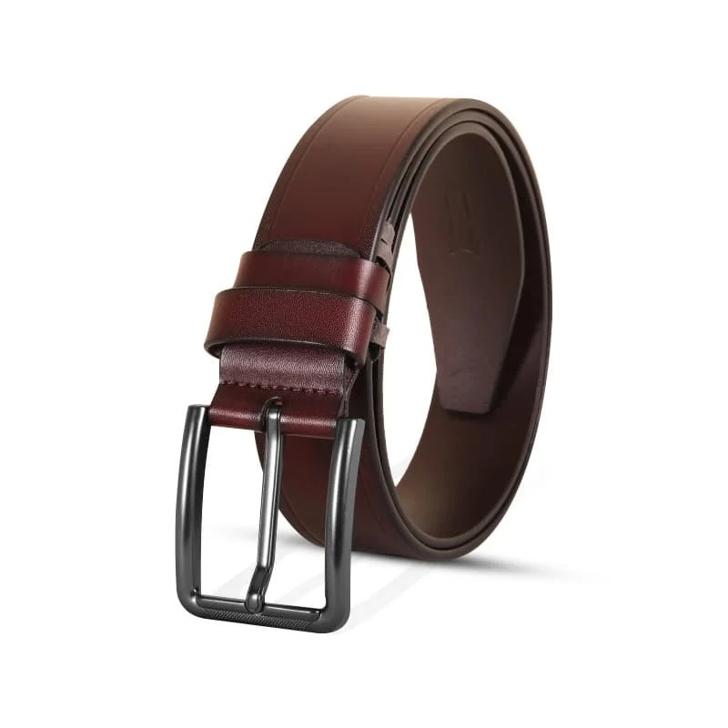 Picture of Classic Dark Maroon One Part Leather Belt For Men-IB115