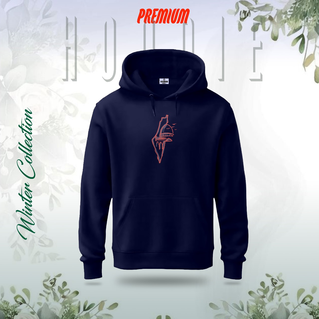 Picture of "Al-Quds" Islamic Hoodie (Nevy Blue)