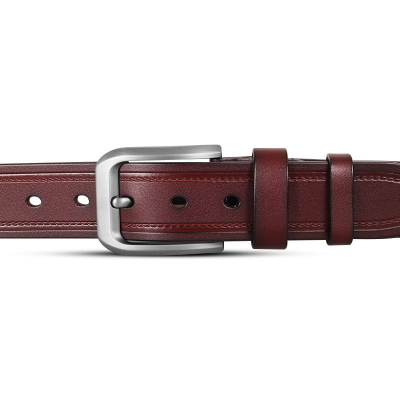 Picture of Classic Dark Maroon One Part Leather Belt For Men-IB117