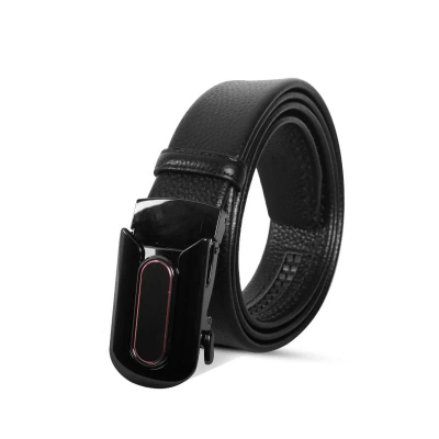 Picture of Black Stylish Buckle Leather Gear Belt For Men SB-IB061