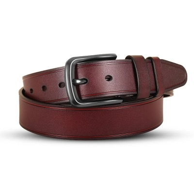 Picture of Classic Dark Maroon One Part Leather Belt For Men-IB111