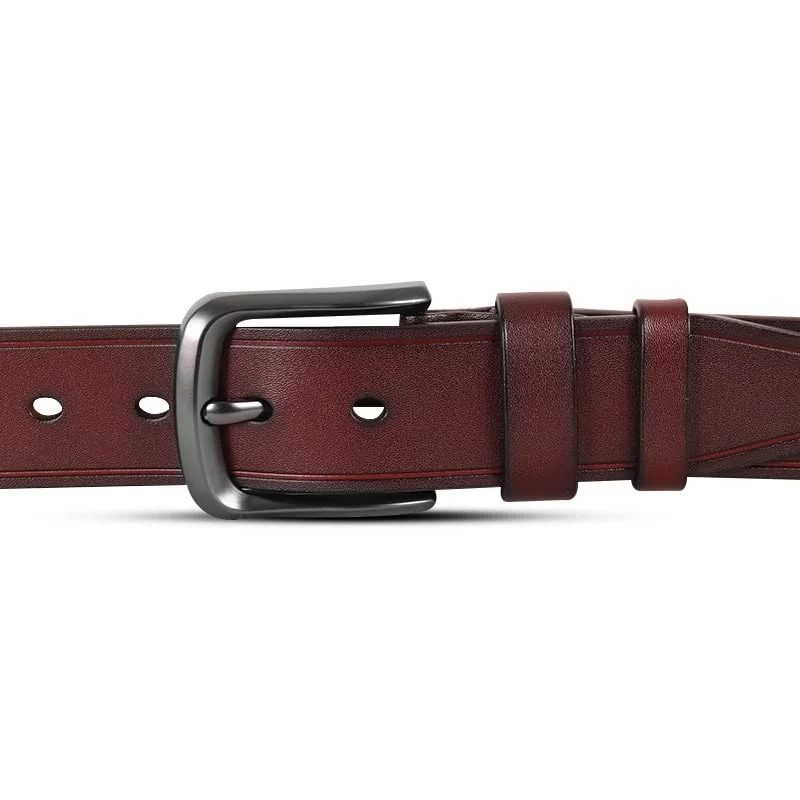 Picture of Classic Dark Maroon One Part Leather Belt For Men-IB111