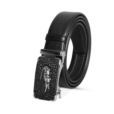 Picture of Croco Style Black Leather Gear Belt For Men SB-IB036