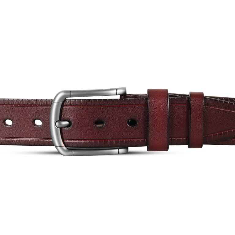 Picture of Classic Dark Maroon One Part Leather Belt For Men-IB118