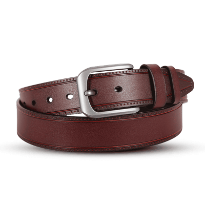 Picture of Classic Dark Maroon One Part Leather Belt For Men-IB109