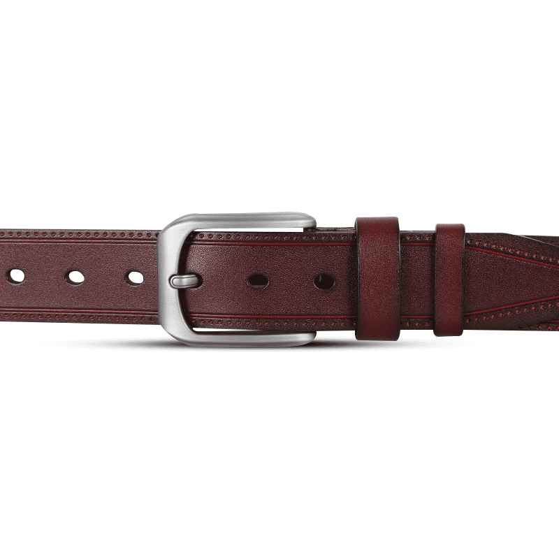 Picture of Classic Dark Maroon One Part Leather Belt For Men-IB109