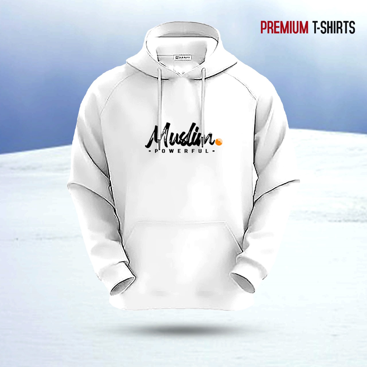 Picture of "Muslim is Powerful" Islamic Hoodie (White)