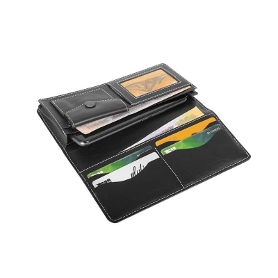 Picture of Handcrafted Maroon Streak Leather Long Wallet SB-W244