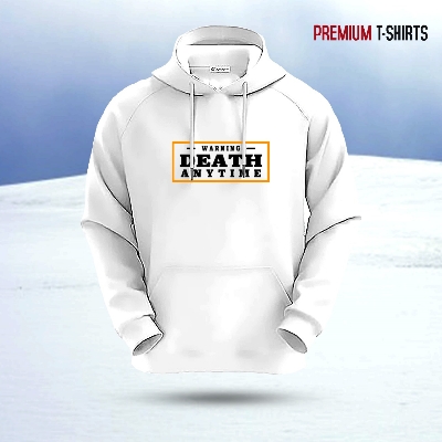 Picture of "Death Warning" Islamic Hoodie (White)