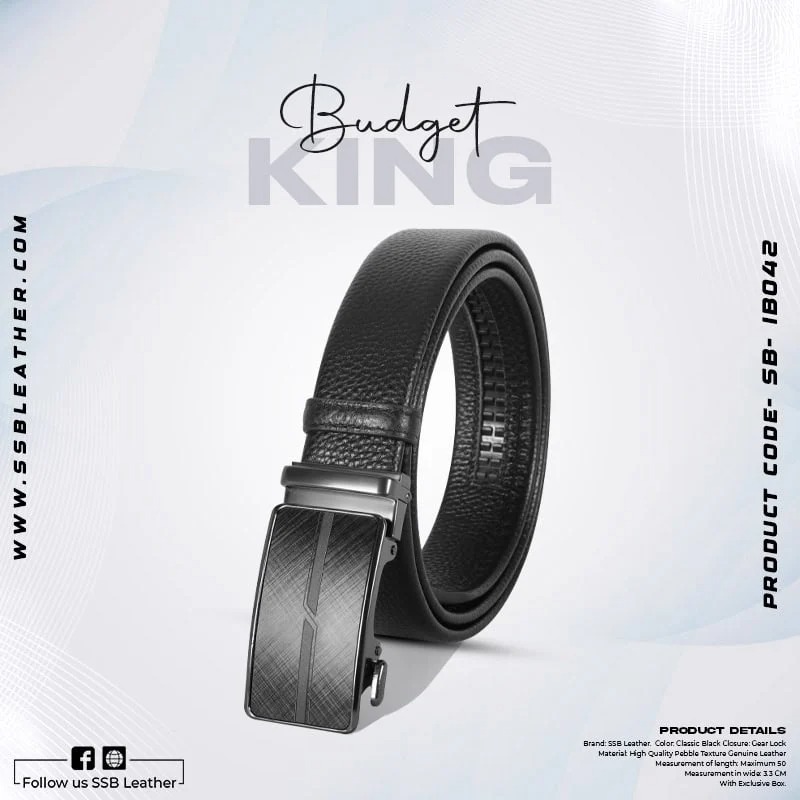 Picture of Stylish Magic Buckle Leather Gear Belt For Men SB-IB042