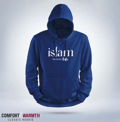 Picture of "Islam the better life" Islamic Hoodie (Royal Blue)