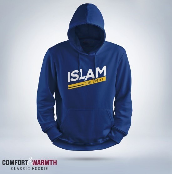 Picture of "Islam the light" Islamic Hoodie (Royal Blue)