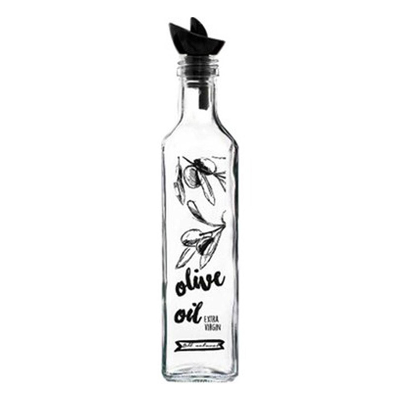 Picture of Square Oil & Vinegar Bottle-Black-Olive Oil 500 Cc ( Single Pcs) - 151135-075