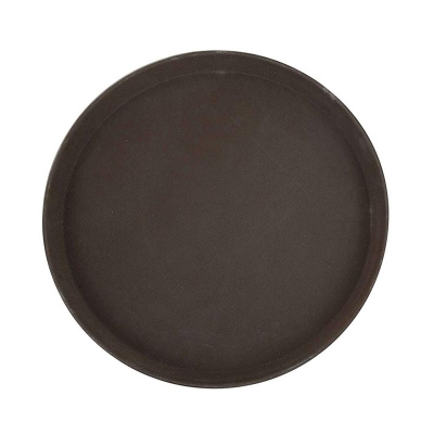 Picture of Round Tray Fiber Non-Slip Brown 16.0" Round Tray - 1600CTUSA Picture of Round Tray Fiber Non-Slip Brown 16.0" Round Tray - 1600CTUSA