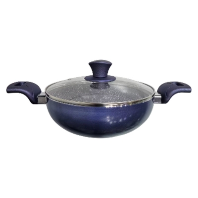 Picture of Ocean Non Stick Wok 22cm W/G Lid Blue Colour – ONW22B Picture of Ocean Non Stick Wok 22cm W/G Lid Blue Colour – ONW22B