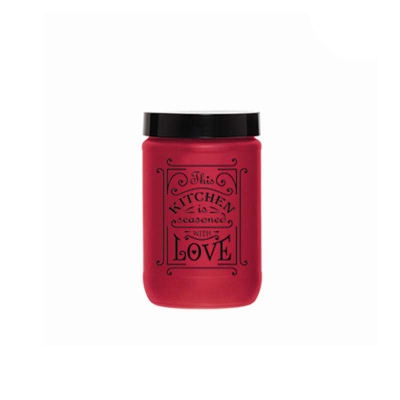 Picture of Decorated Square Storage Canister 1.5lt Red Color 147015-801 Picture of Decorated Square Storage Canister 1.5lt Red Color 147015-801