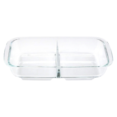 Picture of High Borosilicate Glass Rectangular Separation Baking Dish - 2.2 Ltr | Heat-Resistant, Durable & Ideal for Baking - HSAP25LD Picture of High Borosilicate Glass Rectangular Separation Baking Dish - 2.2 Ltr | Heat-Resistant, Durable & Ideal for Baking - HSAP25LD