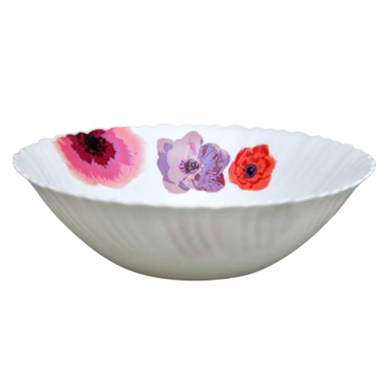 Picture of Opal Glass Flat Bowl - 9.5″ Single Piece | Elegant & Durable | Ideal for Serving Large Meals & Salads - LHDW95/805 Picture of Opal Glass Flat Bowl - 9.5″ Single Piece | Elegant & Durable | Ideal for Serving Large Meals & Salads - LHDW95/805