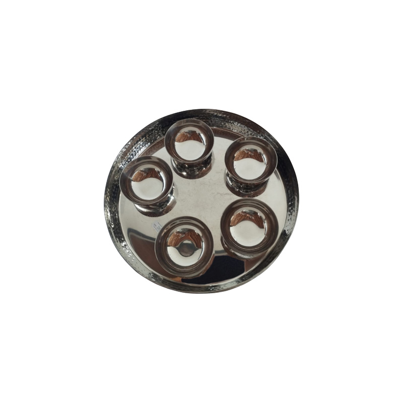 Picture of Venus Hammered Thali Set With Bowl – TS0903 Picture of Venus Hammered Thali Set With Bowl – TS0903