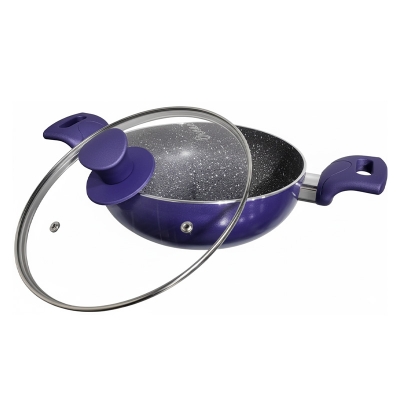 Picture of Ocean Non Stick Wok 22cm With Glass Lid Purple Color – ONW22P Picture of Ocean Non Stick Wok 22cm With Glass Lid Purple Color – ONW22P