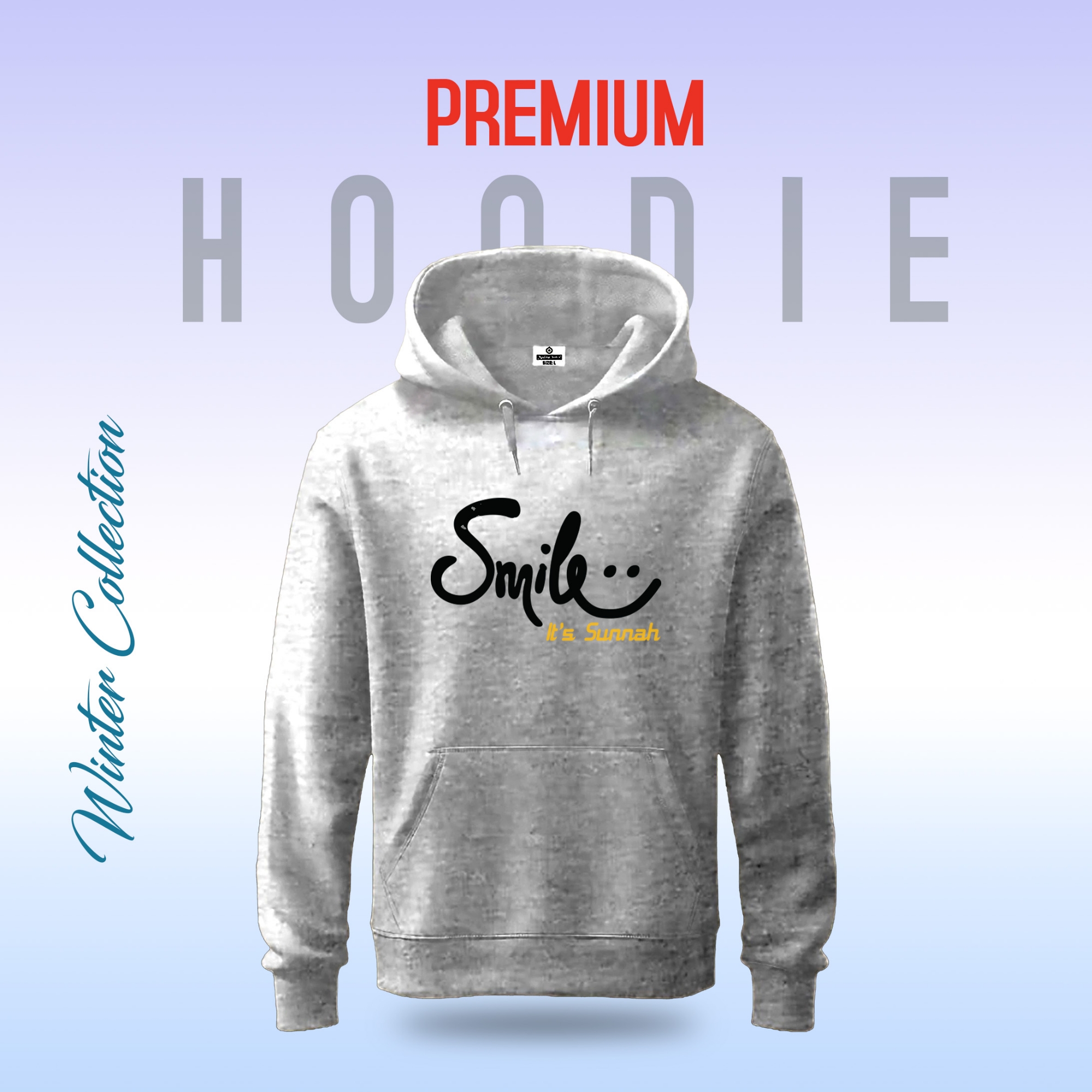 Picture of Premium Comfortable (Smile It's Sunnah) Winter Hoodi for Men