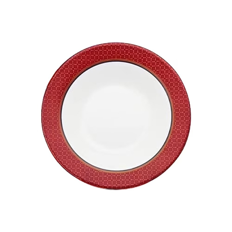 Picture of Tempered Alto Rubis Bone Soup Plate – J3741 Picture of Tempered Alto Rubis Bone Soup Plate – J3741