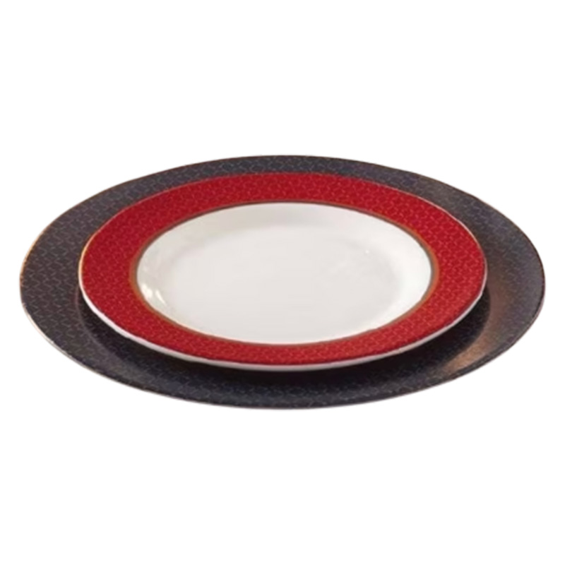 Picture of Tempered Alto Rub.Bone Dessert Plate – J3739 Picture of Tempered Alto Rub.Bone Dessert Plate – J3739