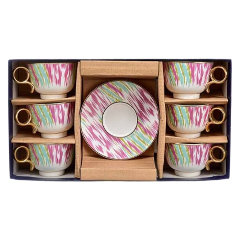 Picture of Fine Bone Cup & Saucer 6+6 Pcs Set – SC18T004 Picture of Fine Bone Cup & Saucer 6+6 Pcs Set – SC18T004