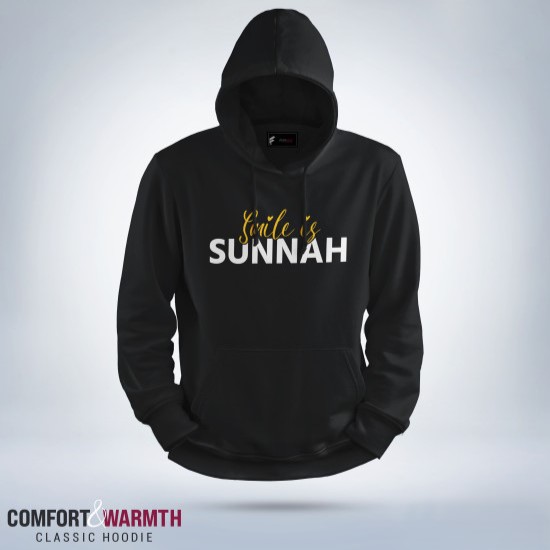 Picture of “Smile is sunnah” Islamic Hoodie (Black)