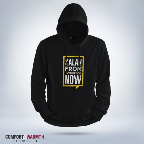 Picture of “Salah From Tomorrow Now” Islamic Hoodie (Black)