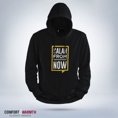 Picture of “Salah From Tomorrow Now” Islamic Hoodie (Black)